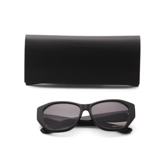 SAINT LAURENT Black 56mm Cat Eye Sunglasses - Picture 1 of 2